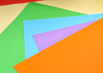 Close-up of multi colored paper