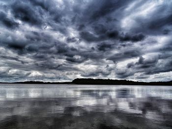 Storm clouds over sea