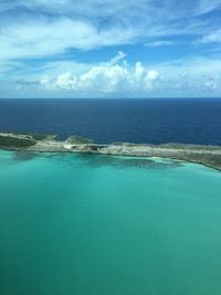 High angle view of sea against sky