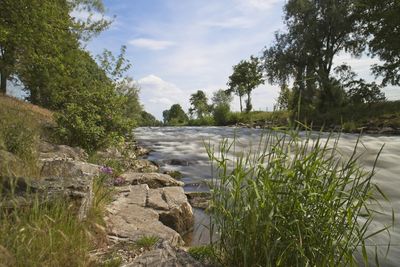 Scenic view of river against sky