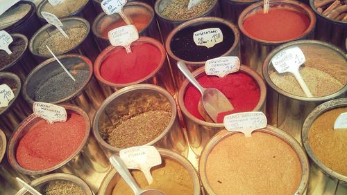 Full frame shot of market stall
