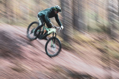 Man riding bicycle