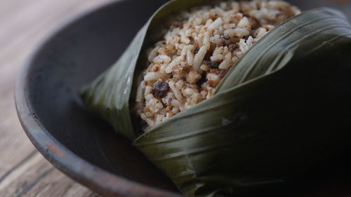 High angle view of food