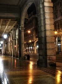 View of illuminated building at night