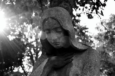 Low angle view of statue