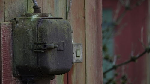 Close-up of fuse box