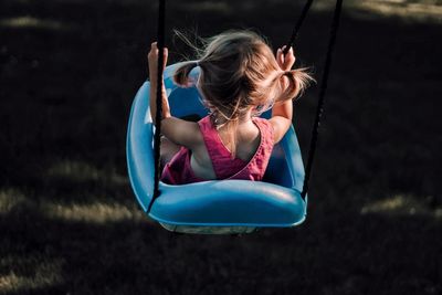 Girl in swing