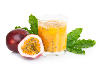 Close-up of fruits against white background