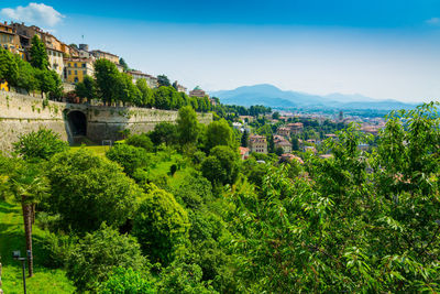 Panoramic view of townscape against sky