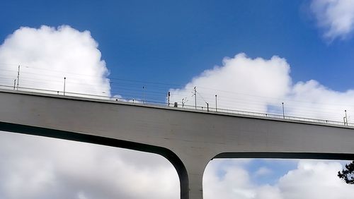 Low angle view of bridge against sky