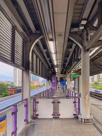 View of railroad station platform