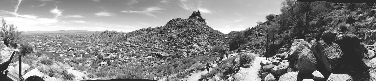 Panoramic view of landscape against sky