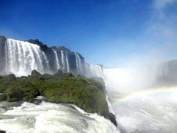 Scenic view of waterfall