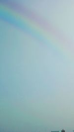 Close-up of rainbow against clear sky