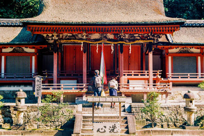 View of temple outside building