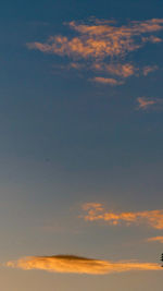 Low angle view of sky during sunset