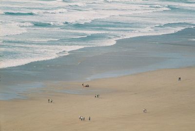 High angle view of beach