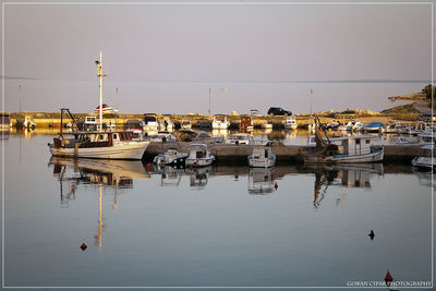 View of boats in sea