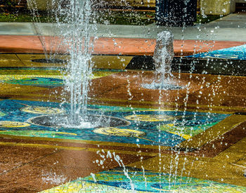 Water fountain in swimming pool