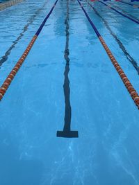 High angle view of swimming pool