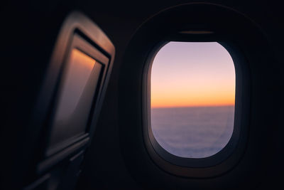 Close-up of airplane wing