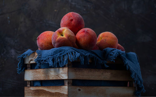 Close-up of apples on table