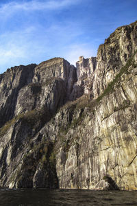 Scenic view of rocky mountains against sky