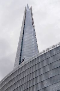 Low angle view of modern building against sky