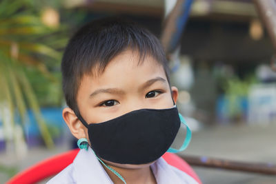 Close-up portrait of cute boy