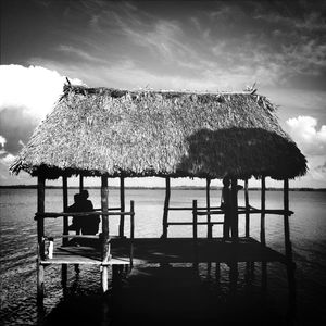 People sitting on bench