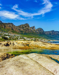 Scenic view of mountain against sky