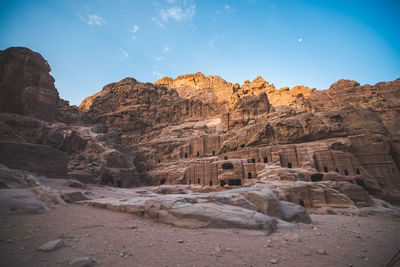 View of rock formations