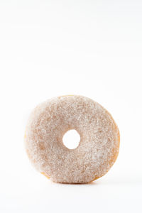 Close-up of cookies against white background