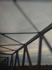 Low angle view of bridge against sky