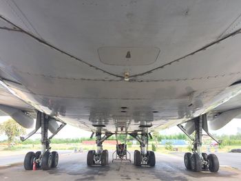 Airplane at airport runway