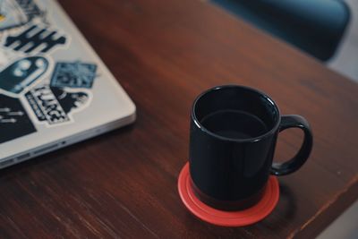 Close-up of coffee on table