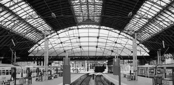 Train at railroad station platform