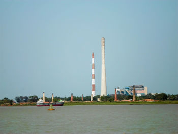 Ganges river factories. riverfront industrious village urban landscape. kolkata india south asia