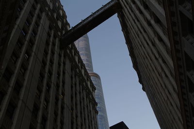 Low angle view of building against clear sky