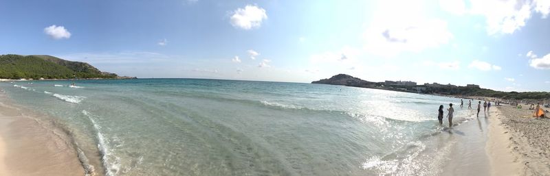 Panoramic view of beach against sky