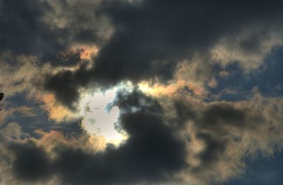 Low angle view of storm clouds in sky