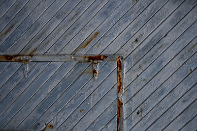 Low angle view of rusty metallic structure