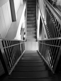 Low angle view of staircase in building