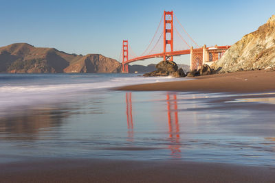 View of the golden gate bridge from marshalls beach