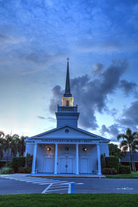 View of building against cloudy sky