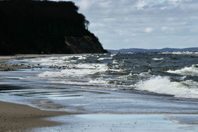 Scenic view of sea against sky