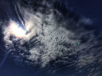 Low angle view of cloudy sky