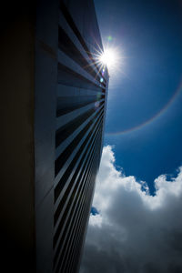 Low angle view of modern building against sky