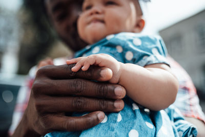 Close-up of baby hands