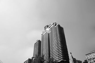 Low angle view of modern building against sky